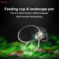 [dddxce] Transparent Acrylic Aquatic Plant Cup Aquarium Fish Tank Plant Pot With Suction Feeding Con