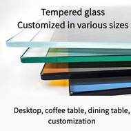 Tempered Glass Desktop Customized Coffee Table TV Cabinet Dining Table Desk Table Customized Square round Customized