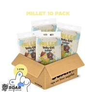 SOAR.OS Millet Tofu Cat Litter 6L/2KG Tofu Pasir Kucing 10 Packs (1 Carton)小米猫砂10包套装
