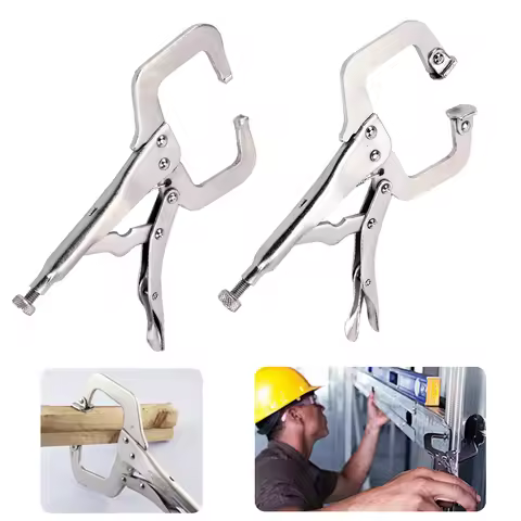 C Clamp weld Clip Woodwork Fix Plier Pad Wood Work Alloy Steel Hand Tool Pincer Tong Tenon Locator