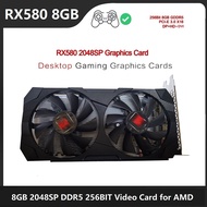 RX580 8G AMD Gaming Graphics Card 8GB GDDR5 256BIT 2048SP 1206MHz/1500 MHz PCI-E3.0 X16 DVI DP -Compatible Interface (Download The Driver)