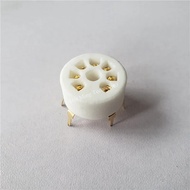 1pcs Ceramic Tube Socket 7 Pin Electrical Sockets Connectors GZC7-Y-B-G Gold-plated Seat Tube Holder