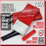 FIRE BLANKET FIBERGLASS SAFETY FIRE FIGHTING PREVENTION FOR HOME/WORKPLACE WITH HARDCASE 1.2MX1.2M/1