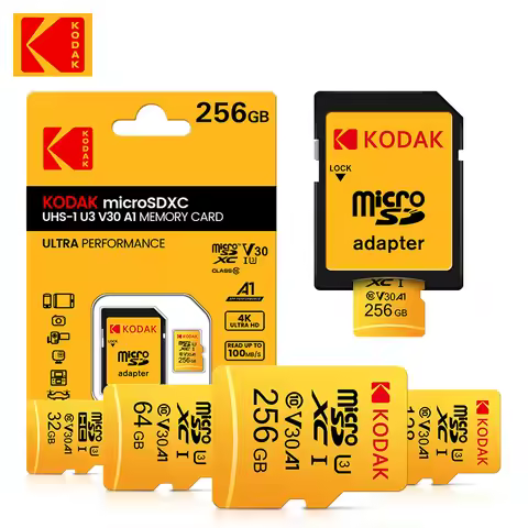 KODAK Micro tf SD card 32GB 64GB High Speed 4K SDXC SDHC Class10 V30 128GB 256GB HS-I HD SLR Digital