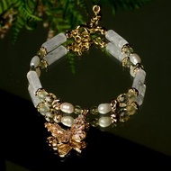 【神山晶礦】珍珠蝴蝶春綠葉/橄欖/珍珠/黃水晶/葡萄/白水晶