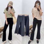 T Texture Bonus Points, Slimmer Look Small Flared Pants 9090