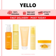 YELLO - Oatmino Cleanser/ Oatellia Cleanser/ OTMS Oatmeal Turmeric Mask & Scrub/ Cynara Essense/ Sno