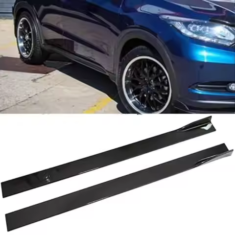 For H0nda CRV HRV Car Side Skirts Extension Panel Splitter Spoiler Chin Lip Black Auto Exterior Part