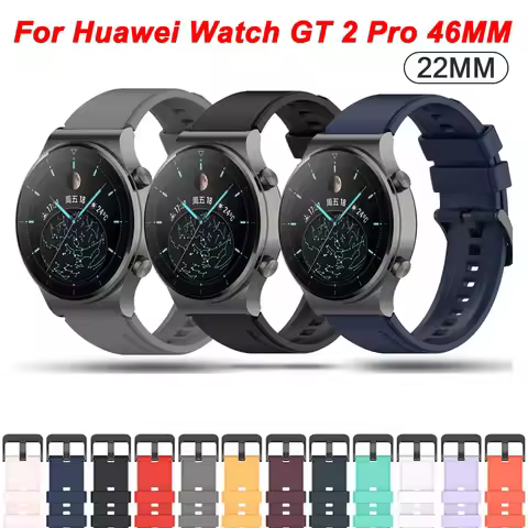 22mm Official Silicone Band For Huawei Watch Gt 2 GT 3 Pro Sports Watchband For Huawei Gt2 GT3 Pro W