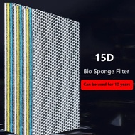 15D Aquarium Fish Tank Filter Bio Sponge No Glue Foam Biochemical Cotton Aquarium Filtration Accesso