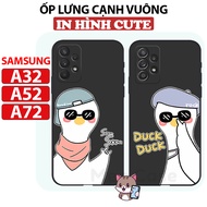 Samsung A52, Samsung A32 4G / 5G Case, A72 TPU Square Bezel With Funny cute Pictures, Phone Case Protects The camera Bezel