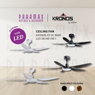 DEKA Kronos F5-DC LED Ceiling Fan 5 Blades (46"/56")