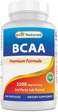 Best Naturals BCAA Branch Chain Amino Acid, 3200mg per Serving, 400 Capsules - Pharmaceutical Grade 