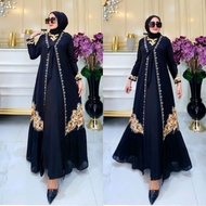 Gamis Abaya Turki Bordir Model Rompi Lepas