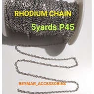 5 YARDS RHODIUM CHAIN