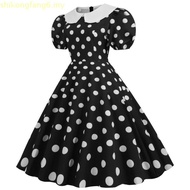 CODS Women Doll Collar Dress Doll Collar Dress Vintage 50s 60s Princess Dress Women Party Dress Retr