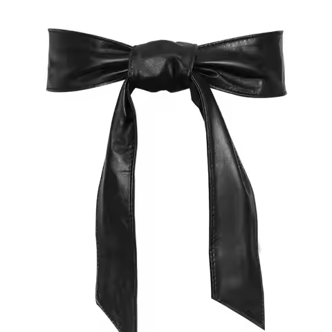 1pc Double-Layer Knotted Minimalist PU Leather Waist Belt, Casual Daily Wear