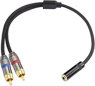 YABEDA 3.5mm Female to Dual RCA Male Stereo Y Splitter Cable,(3.5mm Female to 2 RCA)1/8 Female to 2R