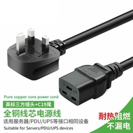 1.8M C19 3 PIN (UK) 13A Fused Power Cord Cable Wire for Servers UPS PDU