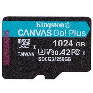 Kingston CANVAS Go! Plus A2 U3 V30 MicroSD 256GB 512GB 32GB 64GB 128GB 1024GB 1TB Memory Card SDXC Class 10 TF Mini Card Micro SD 256G 512G 1T 1024GB 32G 64G 128G for Camera Smartphones Laptop