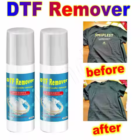 Heat Transfer Vinyl Remover DTF Remove Clothing DTF Remover Adhesive Print Remover Liquid Remove Clo