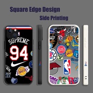NBA teams logo design GQJ14 For Realme C11 C12 C15 5 5i 5s C21Y Phone Case Square Edge