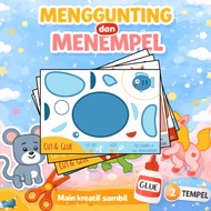 Cutting and Sticking Cut & Glue Activity Sheets Educational Toys for Children Kids Toys Montessori T