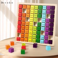 [Devoko] Rainbow Multiplication Board 9x9 Times Table Tray Preschool Learning Toy Times