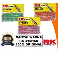 415 CHAIN RK JAPAN PINK GREEN ORANGE 415-132L CHAIN HEAVY DUTY RANTAI WARNA RK LIMITED EDITION 415 1