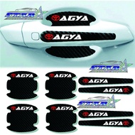 Sticker 8pcs agya Car Door handle Protector Sticker Carbon 3d Door handle Protector toyota agya