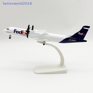 [modamaven] 1 Set 20cm Fedex ATR Airplane Model Airplane Toy Diecast Metal Alloy Collection Children