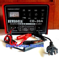 Charger Aki 30 Ampere New Rocia Bisa accu 12V dan 24V / Cas Aki 30A 220V/230V 50/60Hz  / Baterai / C