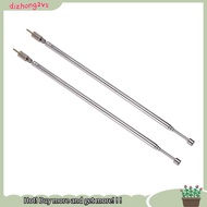 [dizhong2vs]Pair 62.5cm 24.6" 4 Section Telescopic Stainless Steel AM FM Radio Universal Antenna