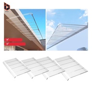 blesiya Window Canopy, Outdoor Window Awning, Transparent PC, No Brackets, Wall Mounted, Patio Awnin