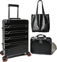 All Aluminum Carry On Luggage 22x14x9 Airline Approved, Zipperless Carry On Suitcase Hard Shell Carr