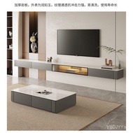 Hanging TV Cabinet Wall-Mounted Tea Table Combination Simple Modern Suspension Stone Plate TV Stand Light Luxury Wall Hanging Wall Cabinet