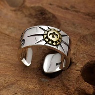 Takahashi trendy men's ring inlaid with copper eagle ray totem signs open men's and women's rings