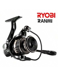 Ryobi Ranmi單件旋轉釣魚捲線器,高強度合金機身,橡膠手柄,5.2:1齒輪比,10公斤制動力,適用於淡水/海水釣魚