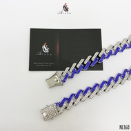 Dây chuyền Cuban Chains ZigZag đính kim cương giả AAA sáng đẹp phong cách HIPHOP - NL168 - Aluha