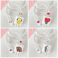 Super Cute BT21 Motif Charger Protective Case Suitable for iPhone, Xiaomi, Vivo, Oppo Chargers Silic