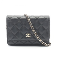 【二手】香奈兒 CHANEL 單背包 Matelassé Mini AP1649 黑色魚子醬紋小牛皮（粒面小牛皮）Matelassé Mini 鏈條錢包 女士