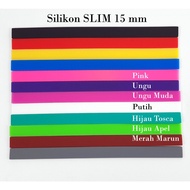 15 mm SLIM silicone bracelet for Road ID emergency bracelet