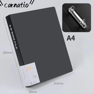 CARNATIOGV Binder File Folder, Plastic 2 Holes Transparent Folder, D-shaped Office Document Lever Ar
