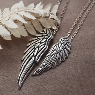 天使之戀 翅膀 純銀 情人對鍊(一對價) 925純銀項鍊 羽翼 羽毛
