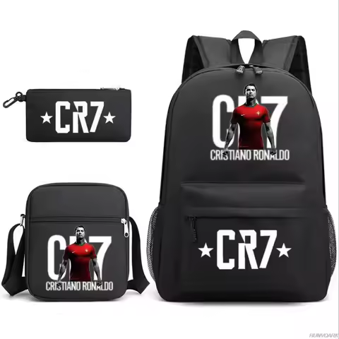 New CR7 Backpack Trendy Sports Boys Girls Student SchoolBag Male Female College Backpack Football St