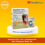 EasySure GCU Glucose/Cholesterol /Uric Acid Monitor System 3-in-1 Cholesterol Set (METER + CHOLESTER