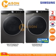 [Combo] Samsung Inverter Front Load Washer 10KG WW10TP44DSX + Samsung Heatpump Dryer 9KG DV90T8240SX