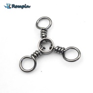 30pcs/lot 3 way swivel fishhooks accessories 3-way fishing swivels solid rings connector fishing