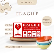 Fragile Sticker Label Live Fish Live Plant Fresh Food Frozen Food 9cm*5cm 13cm*7cm