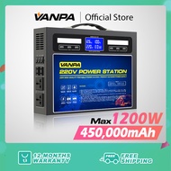 VANPA Portable Power Station 400W/700W/1200W AC 220V Output Emergency Backup Powerbank Solar Generator For Camping